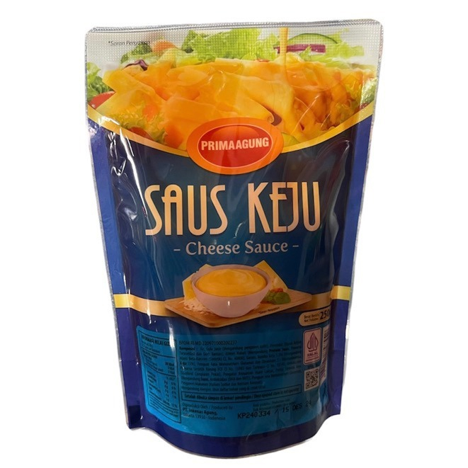 

Saus Keju PRIMA AGUNG Cheese Sauce 250 Gr / 500 GR Pouch Refill