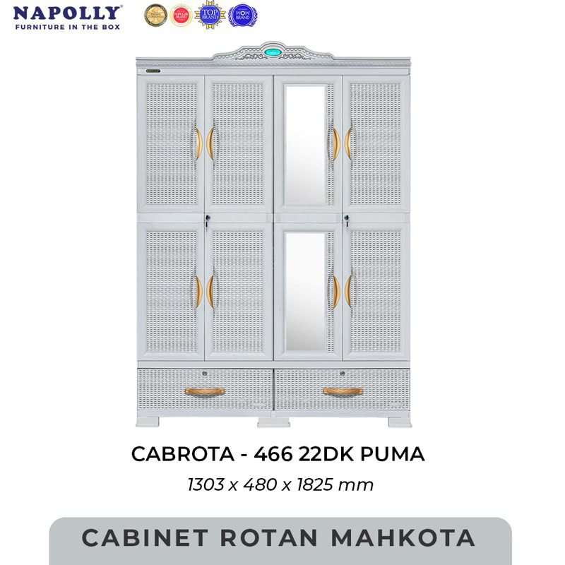 Lemari Plastik 4 Pintu Napolly Cabro 466.22 DK