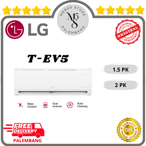 AC LG Inverter T12EV5 / T18EV5 1.5PK / 2 PK AC LG Inverter Dual Cool Watt Control