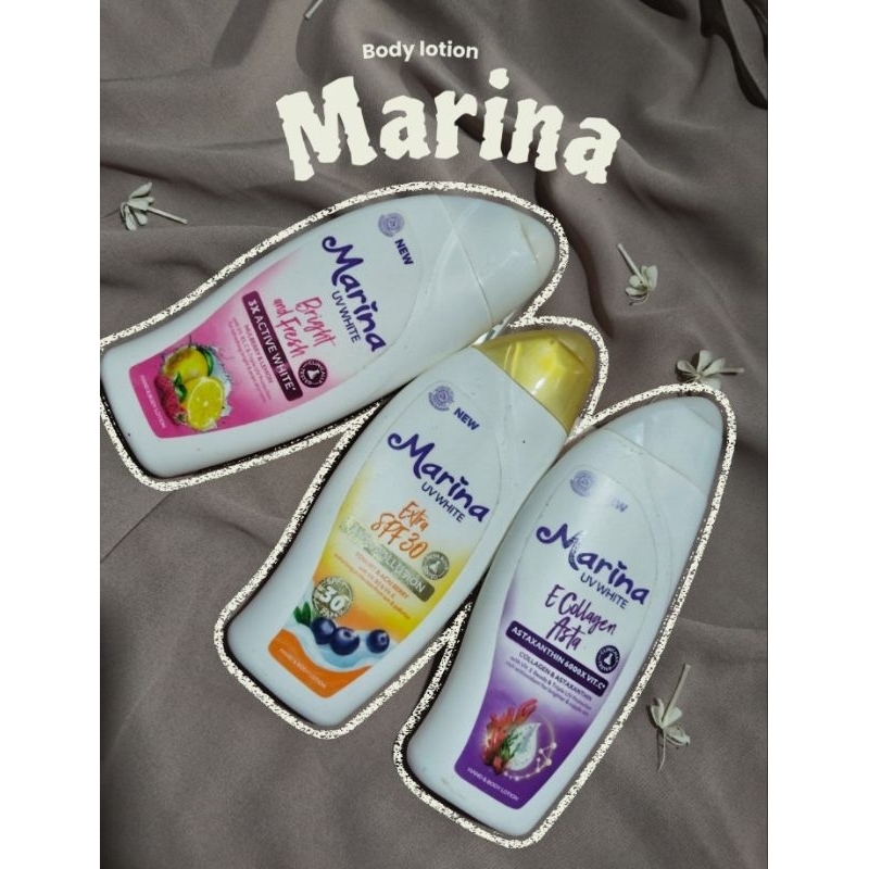 ELNASTORE| body lotion marina|marina extra spf|marina e collagen asta