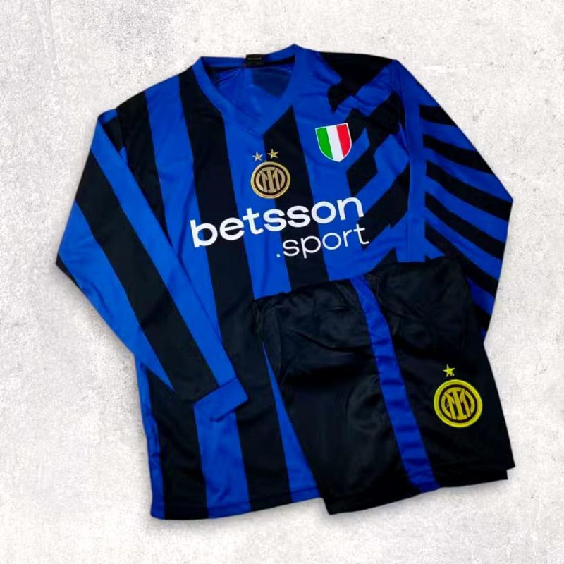 JERSEY INTER MILAN HOME PANJANG PREMIUM UNISEX BAHAN LOTTO HYGET DEWASA