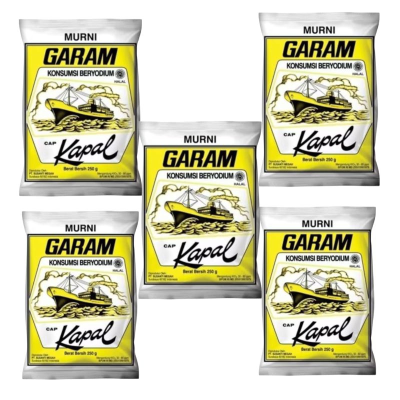 

5PCS Garam halus murni beryodium 250gr halal