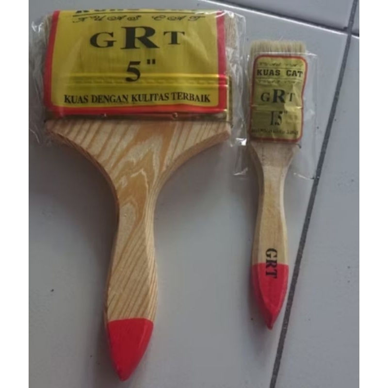 Kuas 5in Dempul 5" Gagang Kayu 5 inch Kuat