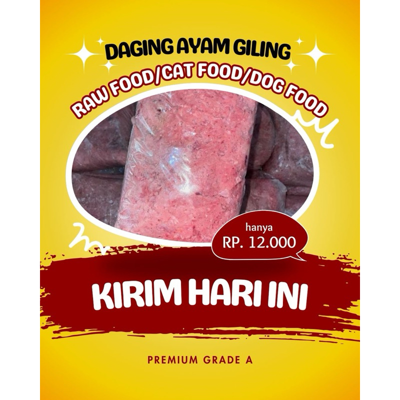 KIRIM HARI INI Daging ayam giling 1KG raw food dog food cat food GRADE A
