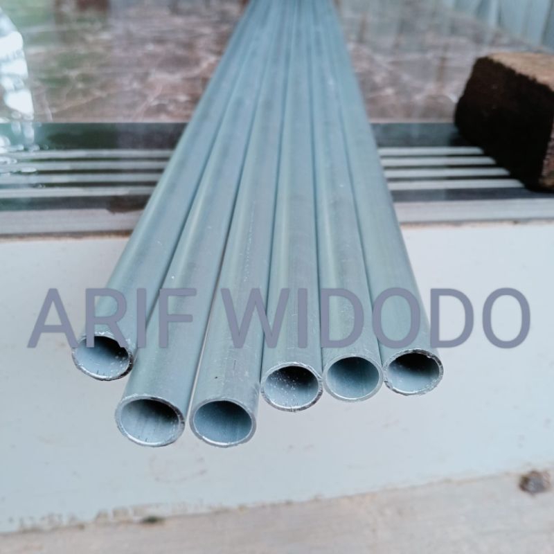 pipa aluminium 13 mm tebal 1 mm ( 1/2 inchi )