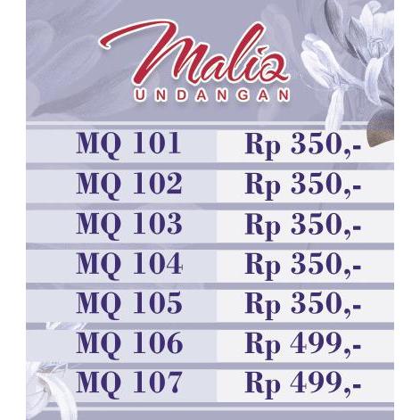 KATALOG UNDANGAN MALIQ 101-107