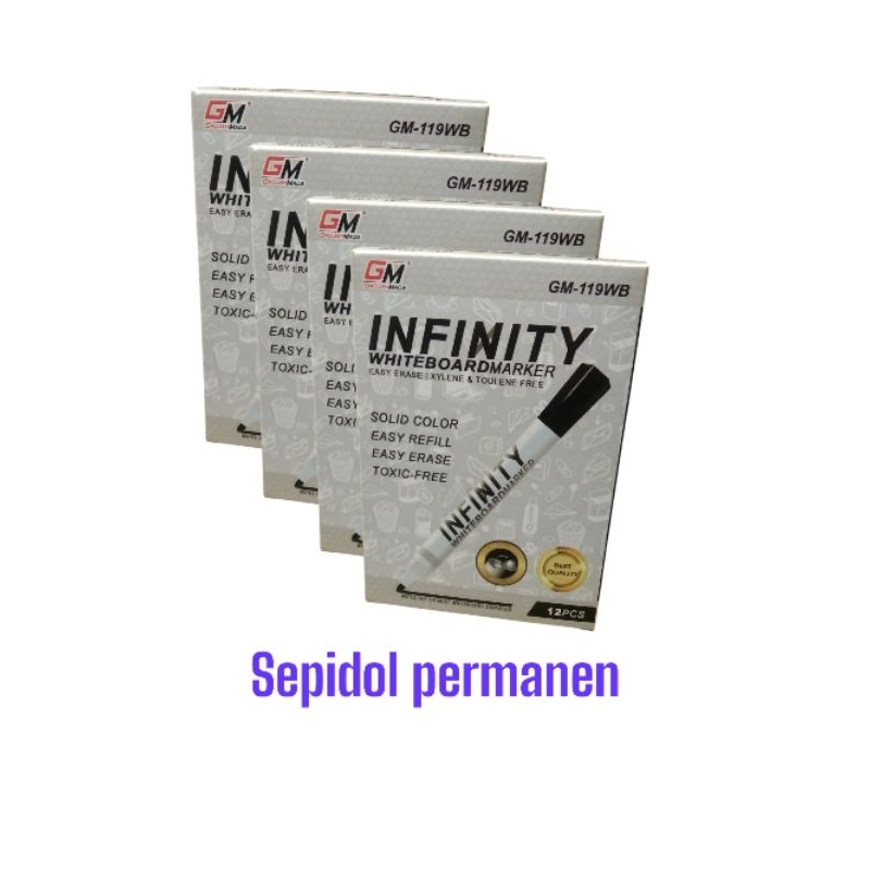 

1pak sepidol gajah Mada gm infinity marker permanen whitebord