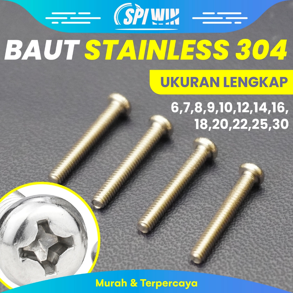 Tiang Baut Tamiya Mur M2 6mm 7mm 8mm 9mm 10mm 12mm 14mm 16mm 18mm 20mm 22mm 25mm 30mm