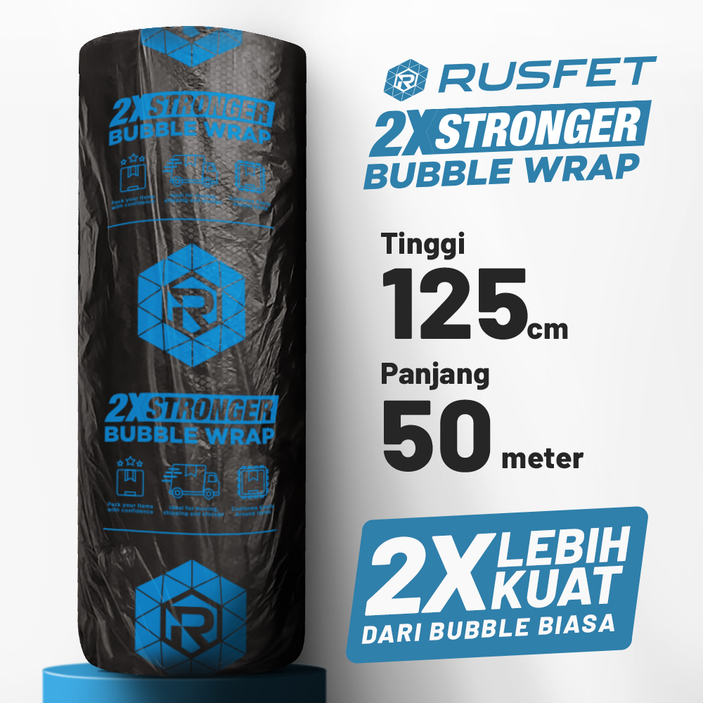 

InJO BUBBLE WRAP ROLL DKM+ RUSFET BENING HITAM 125CM X 50M