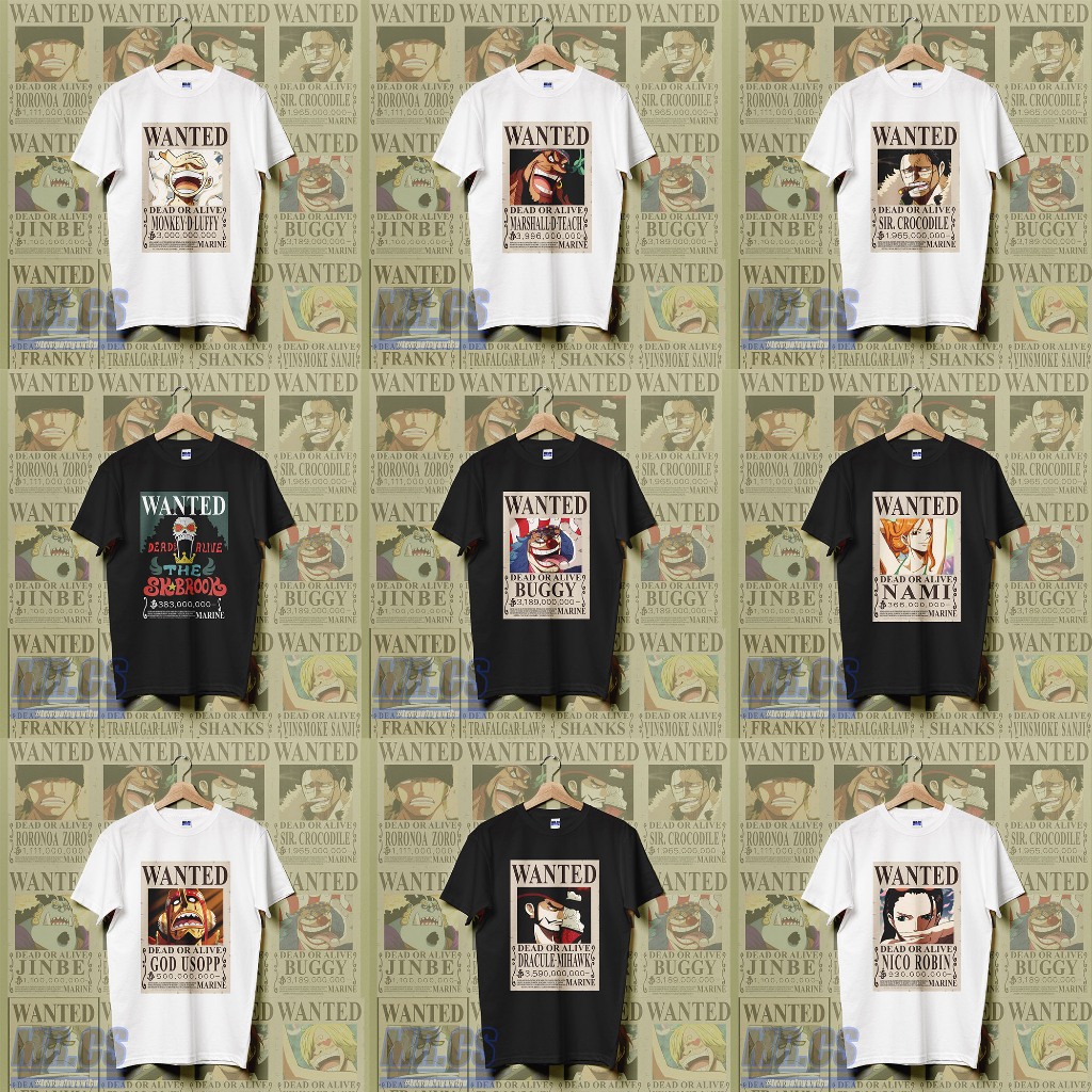 KAOS  ANIME BOUNTY KARAKTER ONE PIECE / BAJU ANIME ONE PIECE