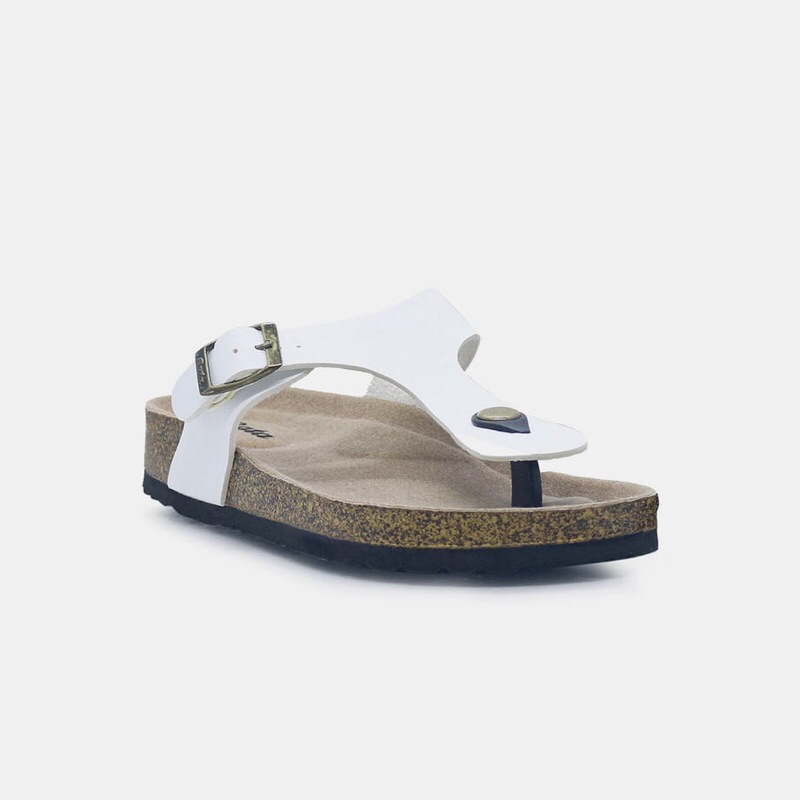 BATA SANDAL FLAT WANITA ATHENA MODEL JEPIT PUTIH 571-1194