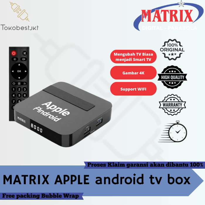 [BISA COD] MATRIX Apple Android TV Box / Android TV / APPLE ANDROID 2025 / TV BOX ANDROID