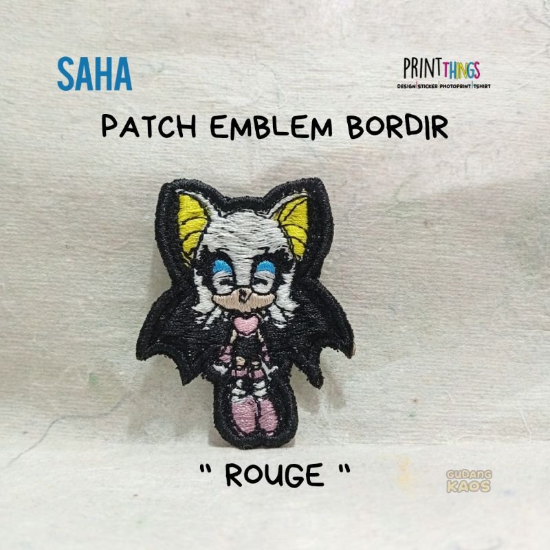 PATCH EMBLEM BORDIR SONIC CEWEK KUNING