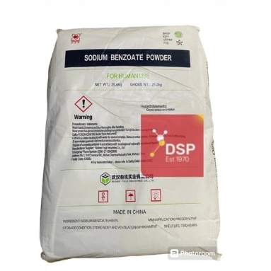

Sodium Benzoate Wuhan Ex. RRT Pengawet Makanan Food Grade 25 KG
