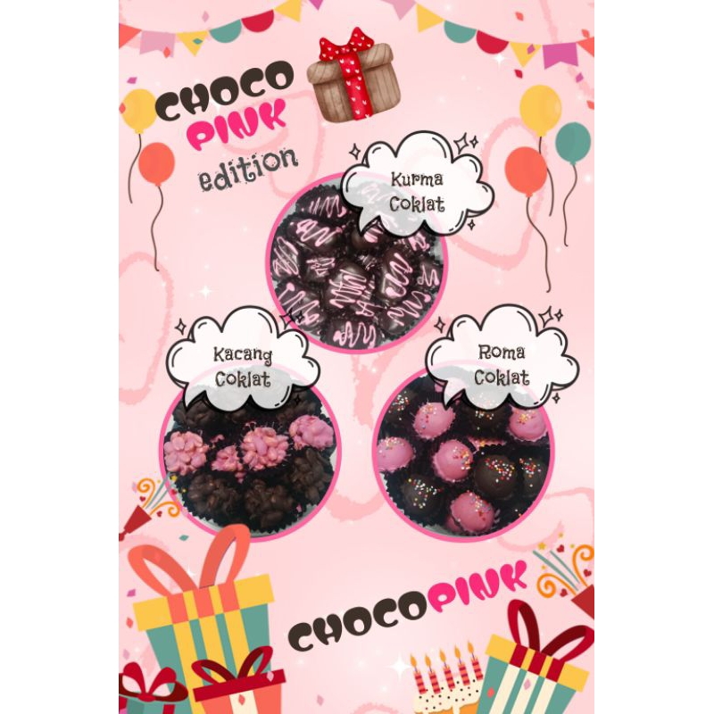 

Kue coklat/ hampers lebaran/ kurma coklat/ kacang coklat/ roma coklat fresh open