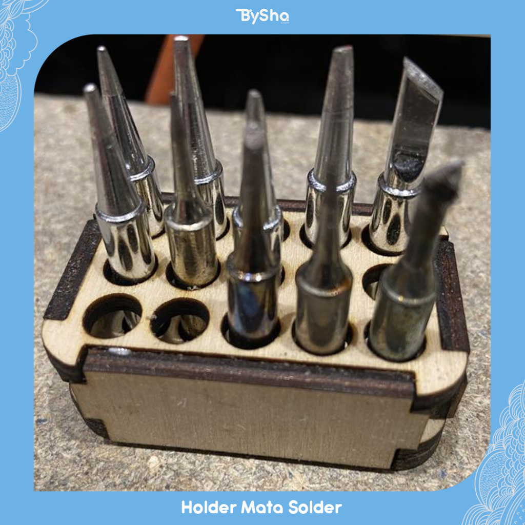 Organizer Mata Solder Laser Cut | Stand Mata Solder Minimalis | Soldering Iron Bit Holder