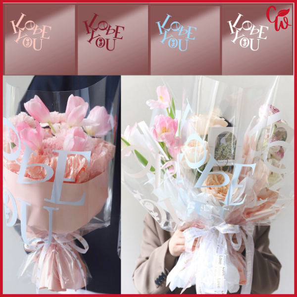 

20 Lembar Flower Wrapping Paper Cellophane Bening Kertas Buket Bunga Transparant Waterproof KB59