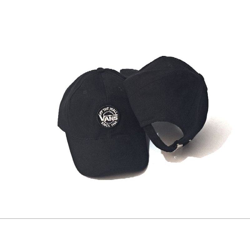 Topi polocaps distro pria caps vans warna hitam topi baseball pria distro