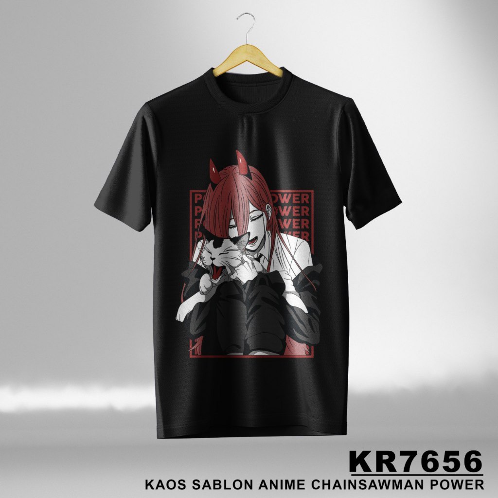 Kaos Sablon Anime Chainsawman Kaos Anime