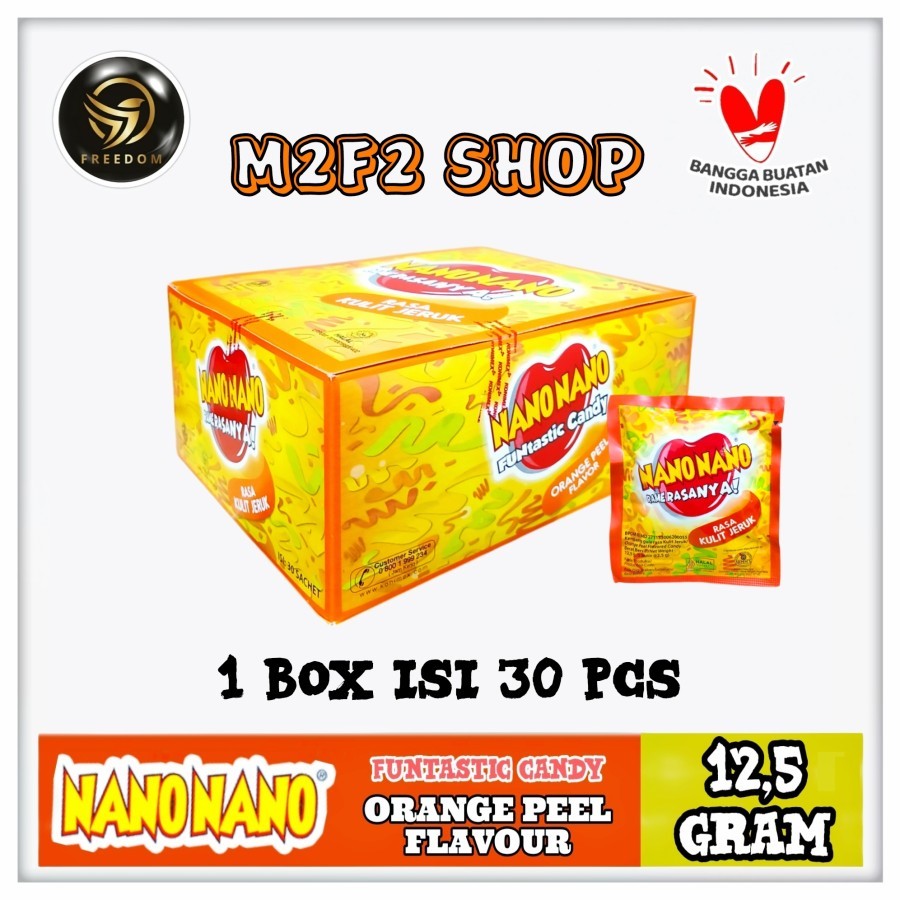 

Permen Nano Nano Rasa Kulit Jeruk Sachet - 12,5 gr (Kemasan 1 Box)