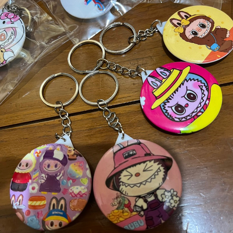 Gantungan Kunci Labubu | Souvenir Gantungan Kunci | Gantungan Kunci Lucu | Gantungan Kunci Bulat | S