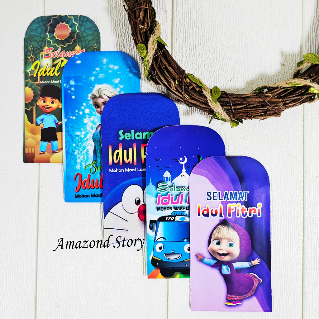 

10PCS AMPLOP IDUL FITRI HK KARAKTER LUCU ANAK ANAK MEDIUM / AMPLOP MURAH AMPLOP THR LUCU