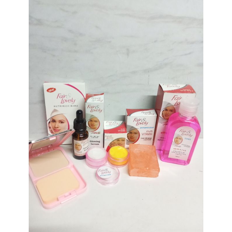Paket 6in1 Krim Fair lovely Susun with Bedak Original