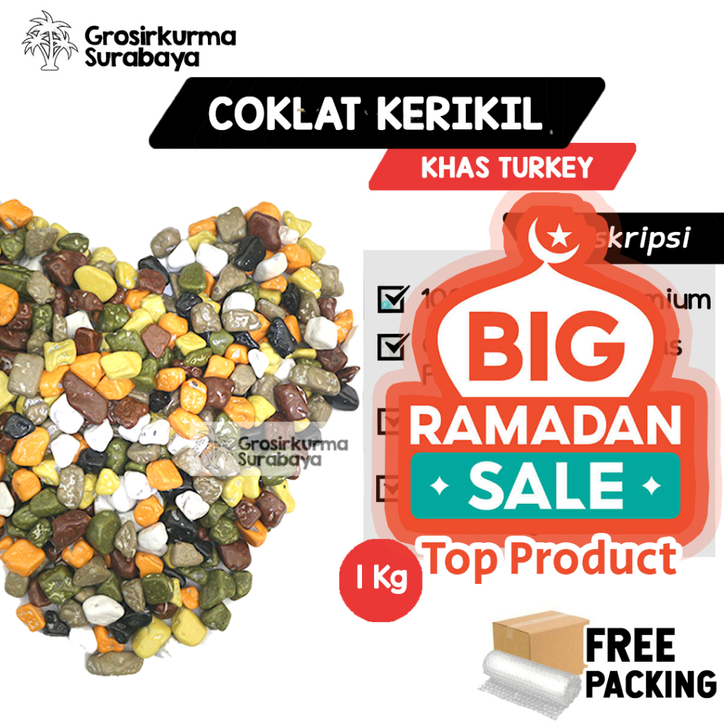 

Cokelat Kerikil Arab Premium 1kg Stone Chocolate Khas Turkey Untuk Moodbooster Lumer Dimulut Dimakan