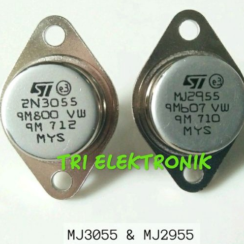 1set TRANSISTOR JENGKOLAN MJ2955 2N3055 ORIGINAL ST MALAYSIA