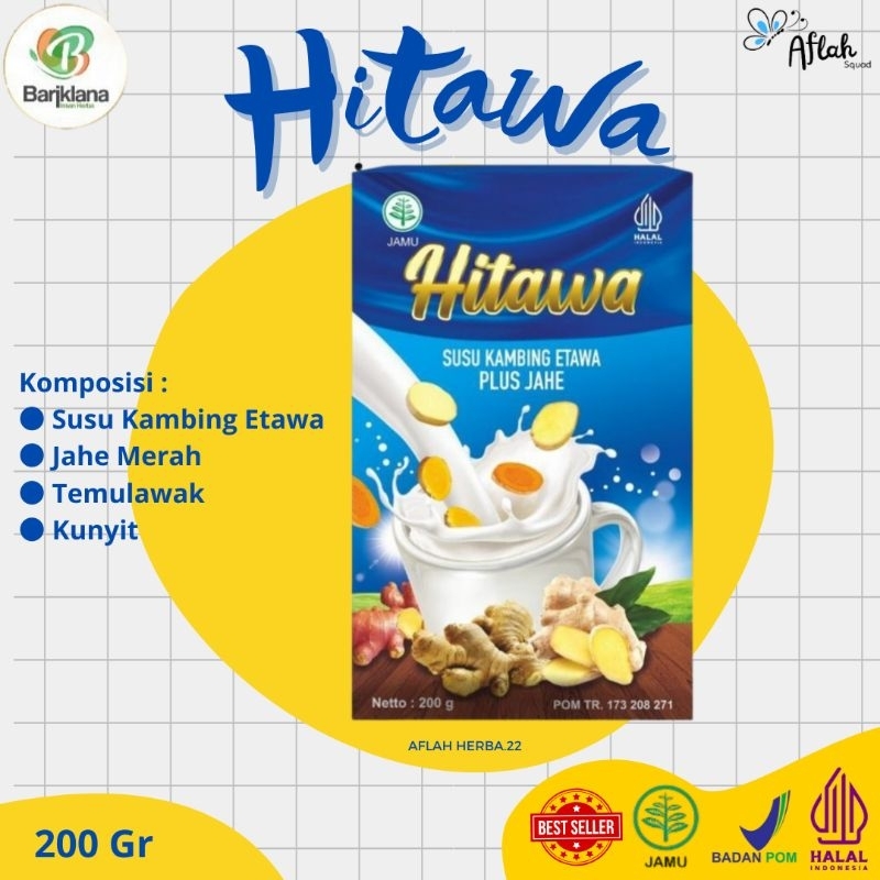 

BARIKLANA - HITAWA / SUSU KAMBING ETAWA PLUS JAHE MERAH, TEMULAWAK, KUNYIT / SUSU ETAWA HERBAL / MEMBANTU MENGATASI ASAM URAT / NYERI SENDI / REUMATIK / KRAM KAKI / PEGAL LINU / SARAF KEJEPIT / OSTEOPOROSIS