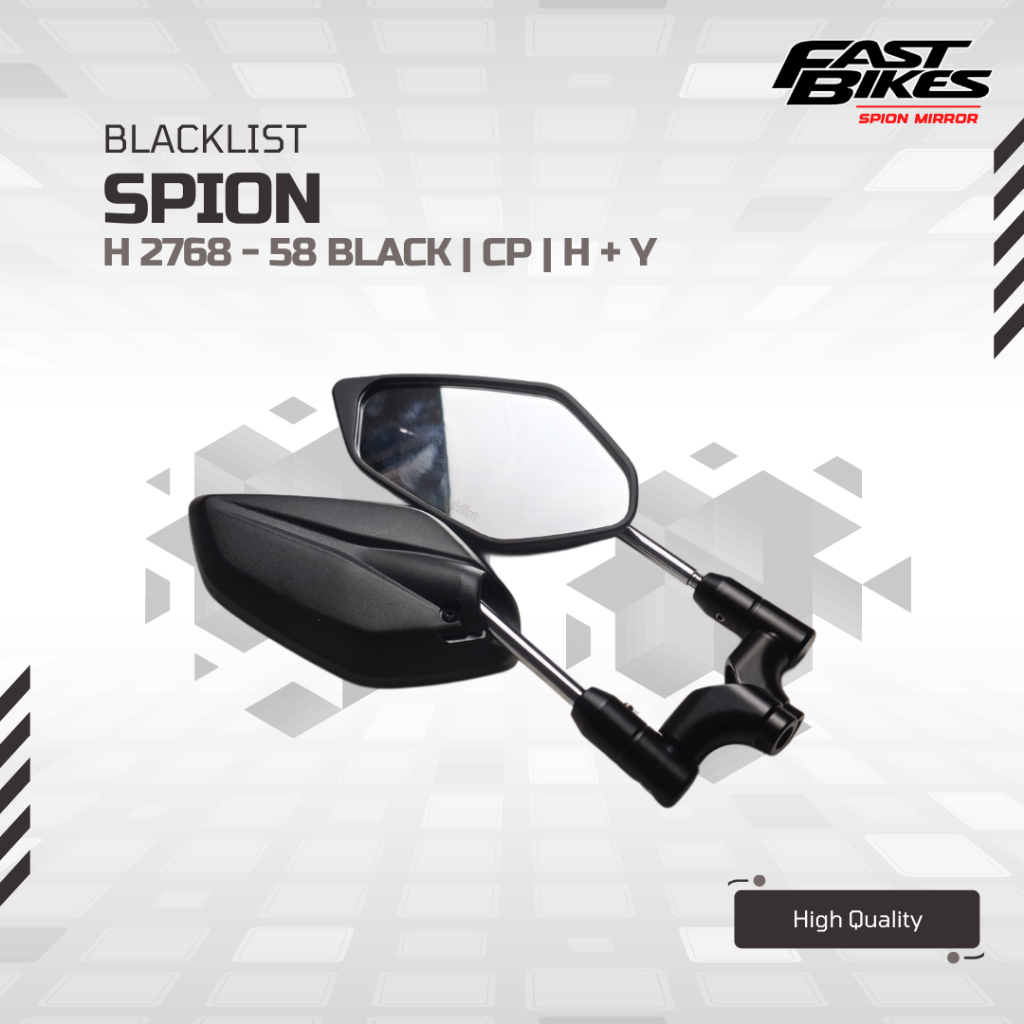 BIG PROMO Blacklist Spion Variasi Standar Model Lipat Oval Kaca Putih Universal Mio Beat Nmax Aerox