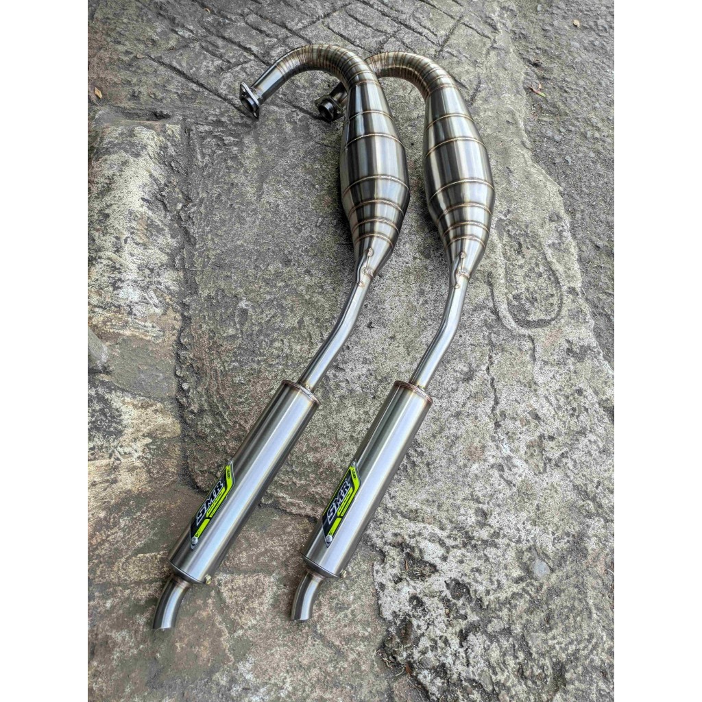 Knalpot Ninja R SMR Full Stainless - Leher Cacing