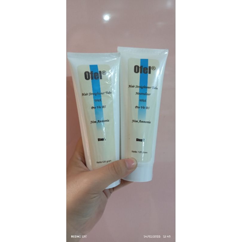 Ofel Straightening Tube 120ml Step 1& Step 2 (Obat smoothing sekali pakai)