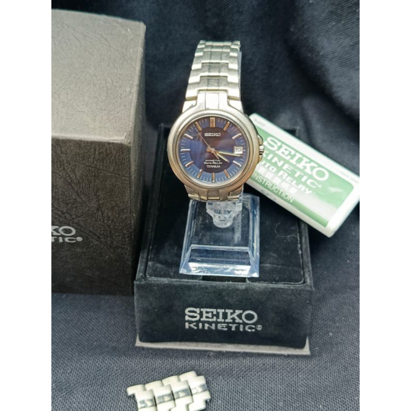 jp0346 Jam tangan pria SEIKO kinetic Seri 5j22 Titanium metal