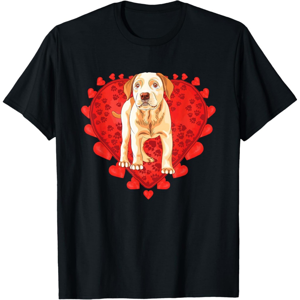 Kaos Pecinta Anjing Golden Retriever Vintage Bermotif Hati