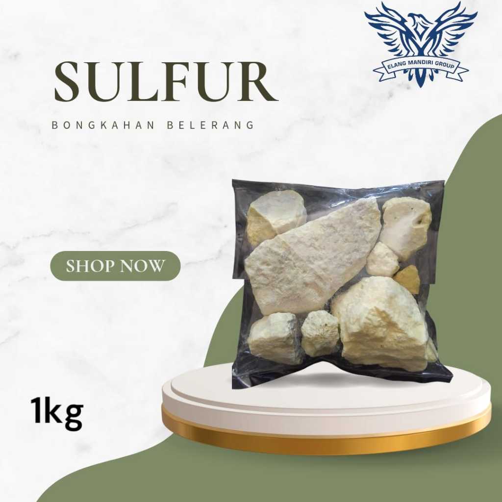 Sulfur 1kg Belerang Murni Bongkah Batuan Grade A