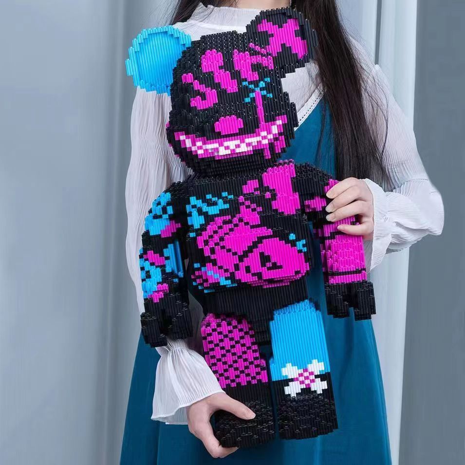 Jinx Violent Bear Mainan Blok Susun Blok Konstruksi Diy Jumbo Bricks Magic Block Anime Figure Dekorasi Hiasan Karakter Animasi Hdiah Kado Anak  Gift Box Kado Nikah,Ulang Tahun Wisuda Premiumy