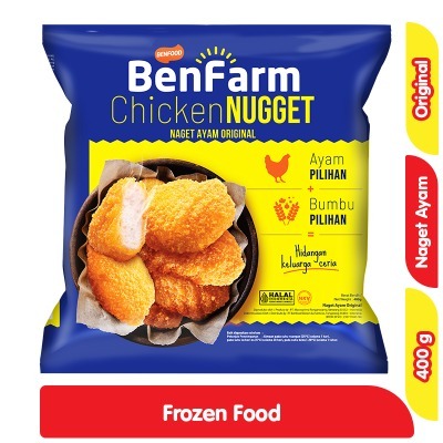 

BenFarm Chicken Naget Ayam 400 g - Nugget Ayam Originsl
