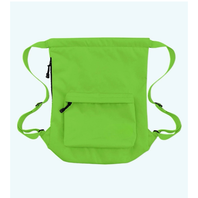 Tas Serut Pria Wanita Unisex Model Polos hijau Original Tas Futsal Anti Air