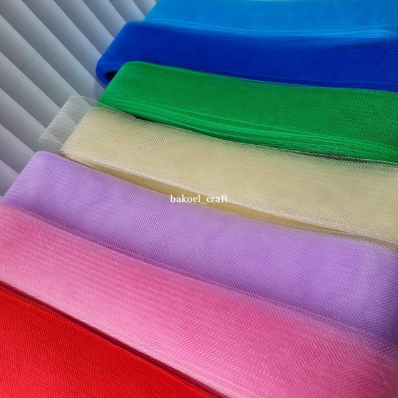 

(25 yard) YURE HARNET HARDNET KAIN JARING LIST CRINOLINE PITA JALA KAKU PENGEMBANG ROK HORSEHAIR