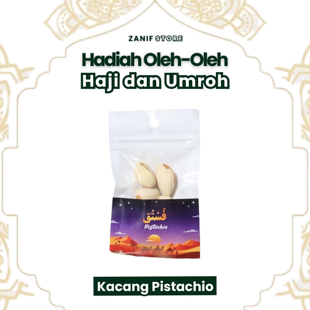 

Kacang Pistachio Isian Paket Oleh-Oleh Umroh dan Haji / Hadiah / Gift