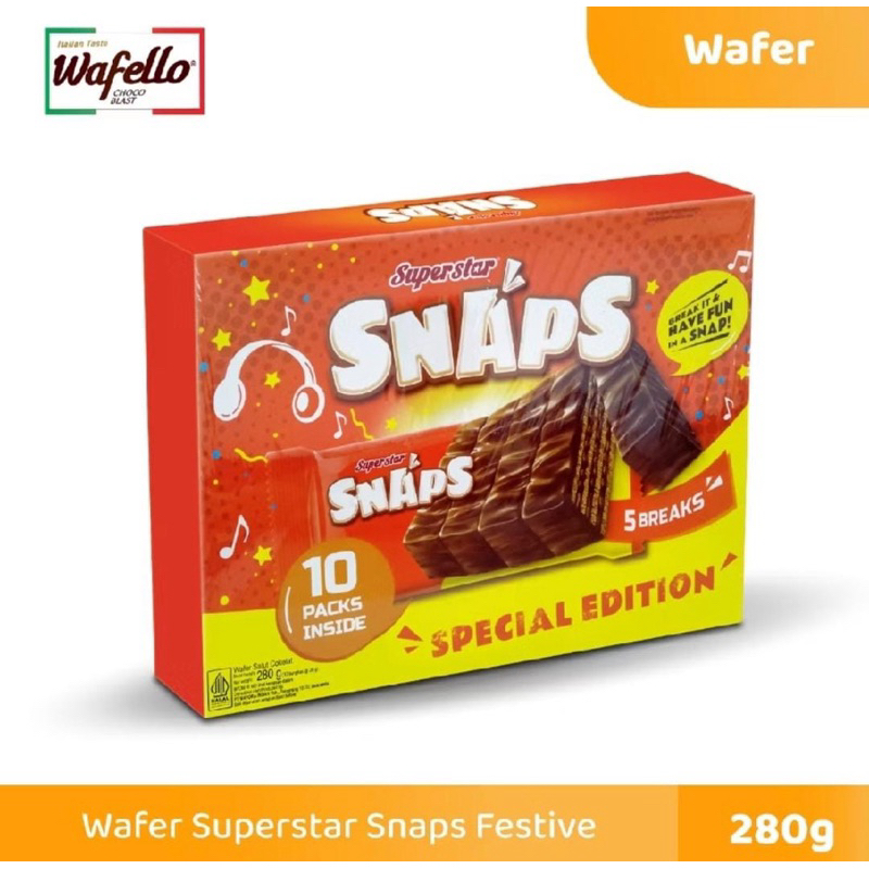 

Superstar Snap Wafer Coklat Festive 280 gram Special Edition
