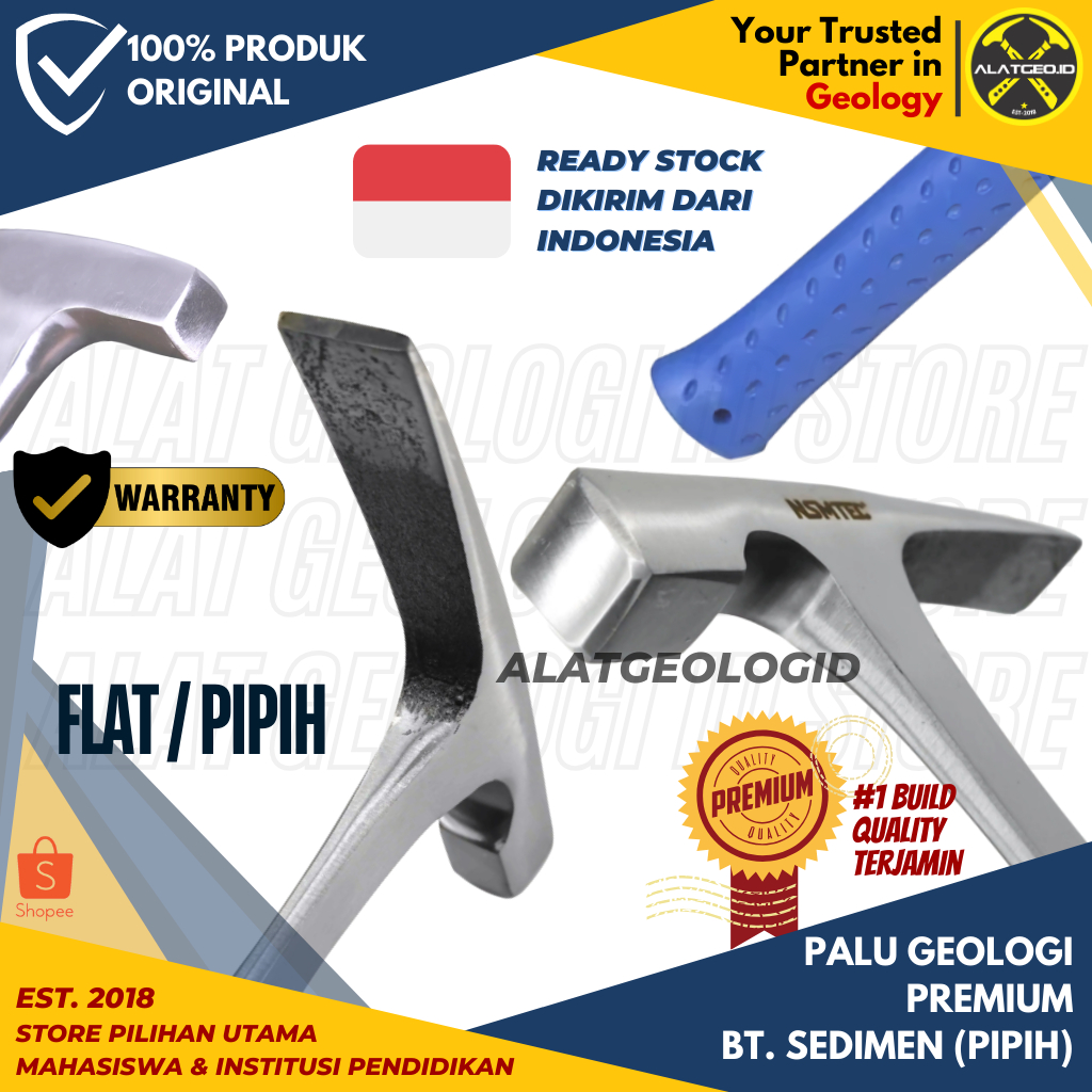 Palu Geologi Batuan Sedimen Geozt Premium - Pipih Flat Eksplorasi Geologi
