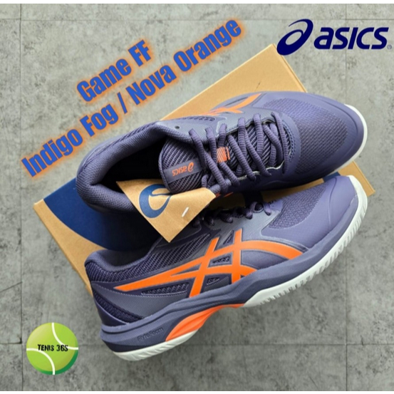 Sepatu Tenis Asics Game FF Indigo Fog / Nova Orange