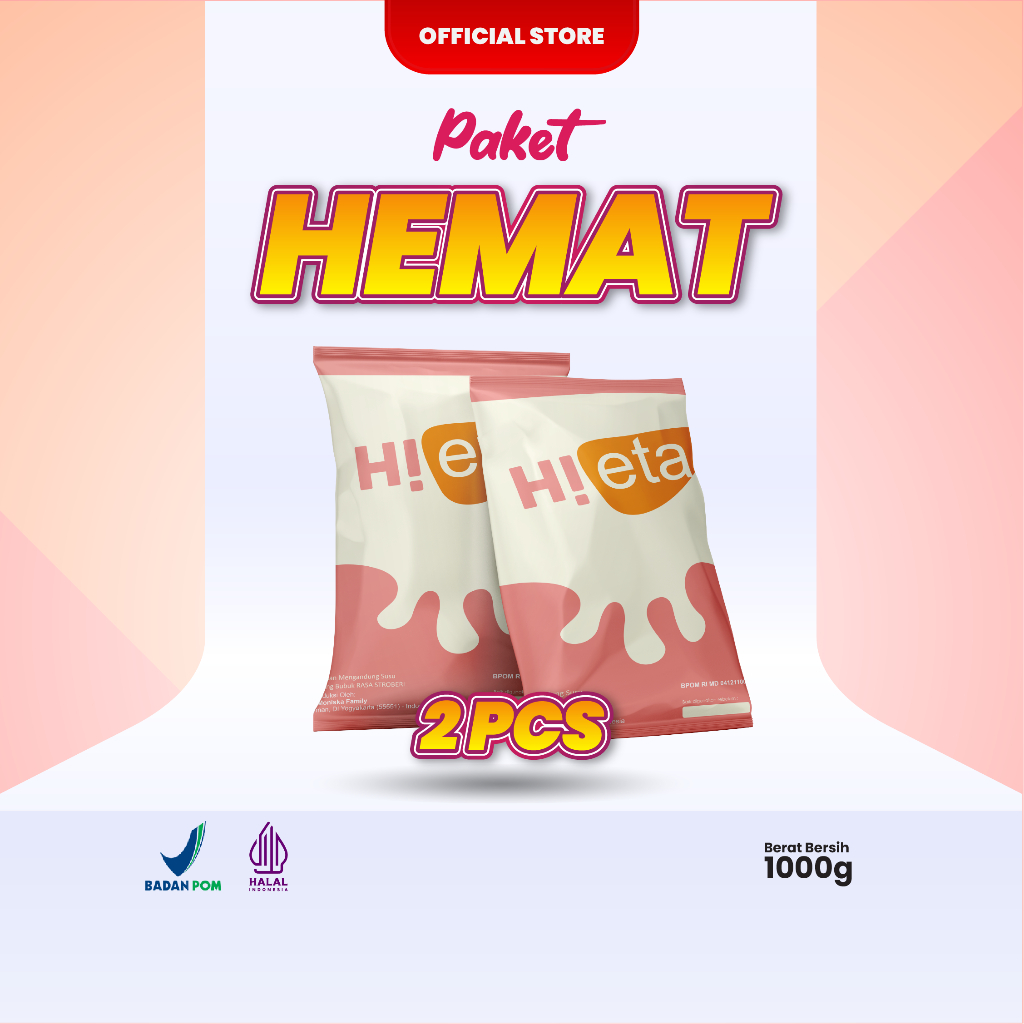 

Susu kambing etawa bubuk Rasa Strawberry PAKET 2 HiEta