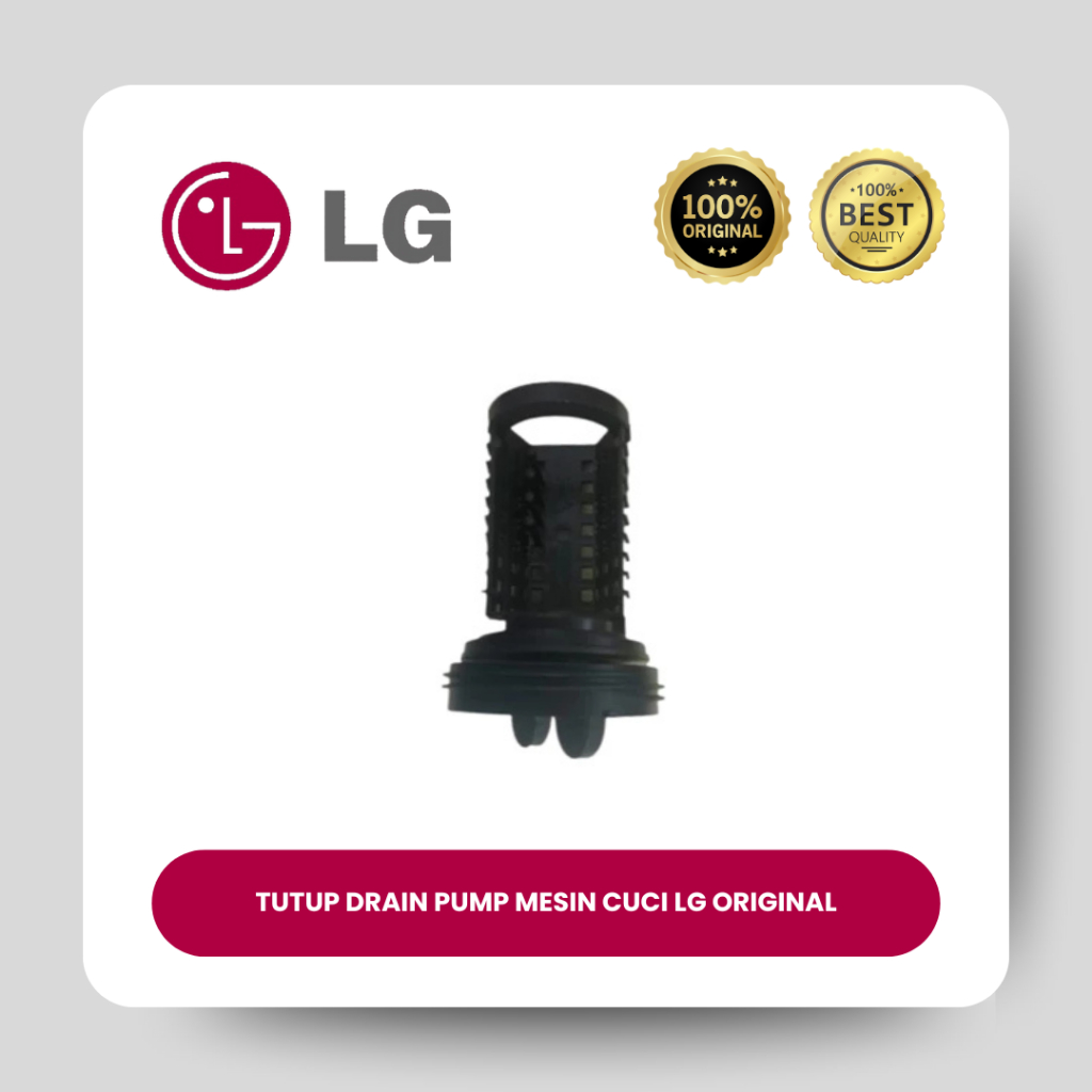 TUTUP DRAIN PUMP MESIN CUCI LG ORIGINAL