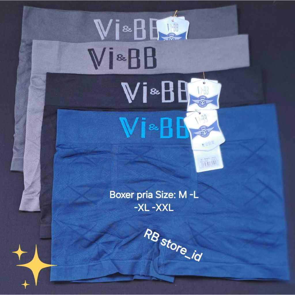 1pcs_CD Boxer VI&BB / COWO KEREN/BOXER LUPO / SEAMLESS TANPA JAHITAN/CELANA BOXER PRIA