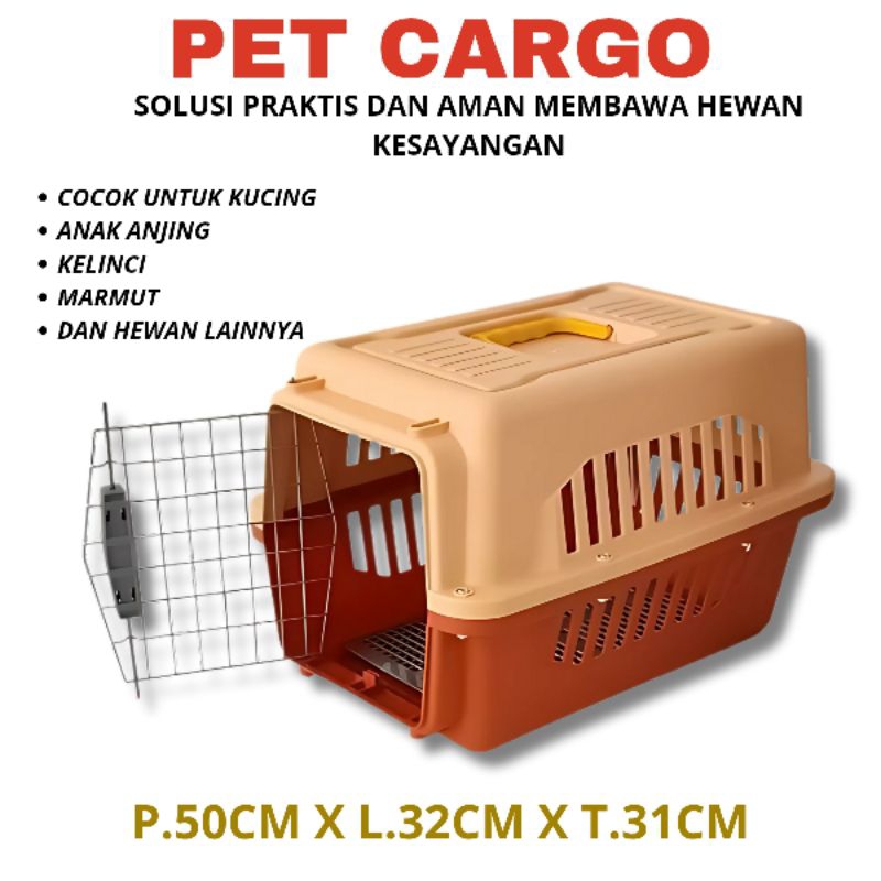 PRAKTIS PET CARGO BESAR / PET CARRIER / KANDANG KUCING /BOX KUCING ANJING / TAS KUCING / TRAVEL BAG 