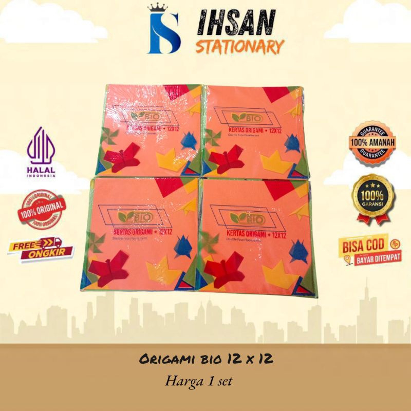 

kertas origami bio bolak-balik 12x12 isi 20 lembar (1 set)