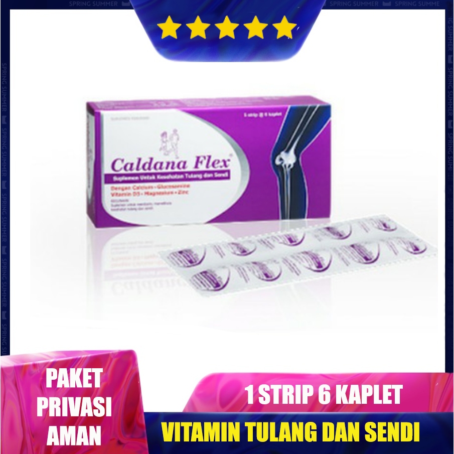 Caldana Flex Vitamin Tulang dan Sendi Multi Vitamin Lansia Lengkap Glucosamin, Kalsium, Vitamin D3, 